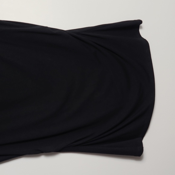 WHITE HOUSE BLACK MARKET Sheer Shoulder Swiss Dot w/ Abstract Design Top Size S - Picture 4 of 12